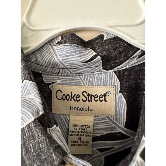 Cooke Street Honolulu Hawaiian Button Up Short Sleeve Shirt Cotton Pocket Men XL - Picture 2 of 10